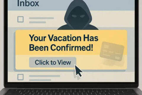 Phishing email attack message