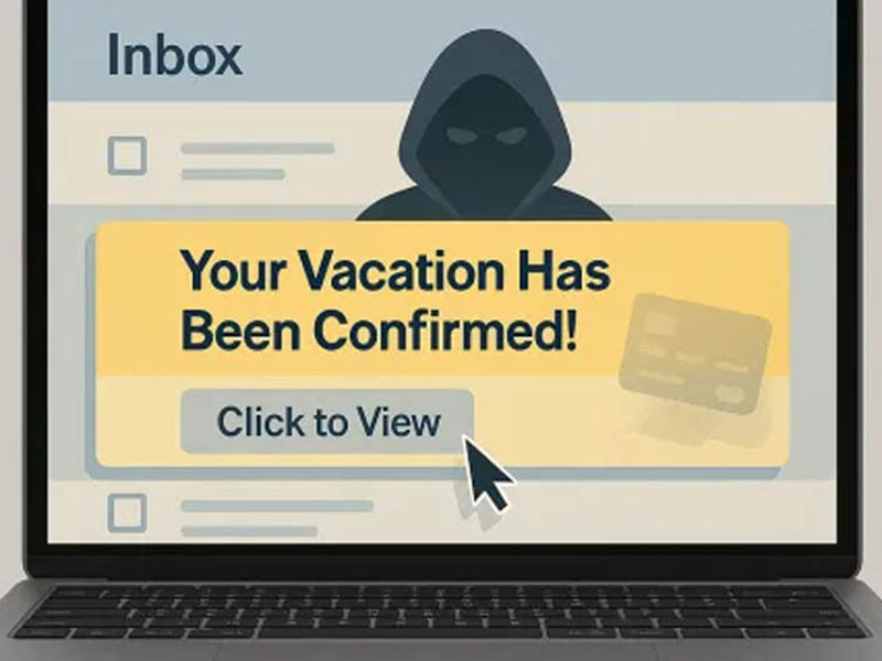 Phishing email attack message